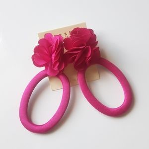 Crystal Collection Flower Dangle Earrings